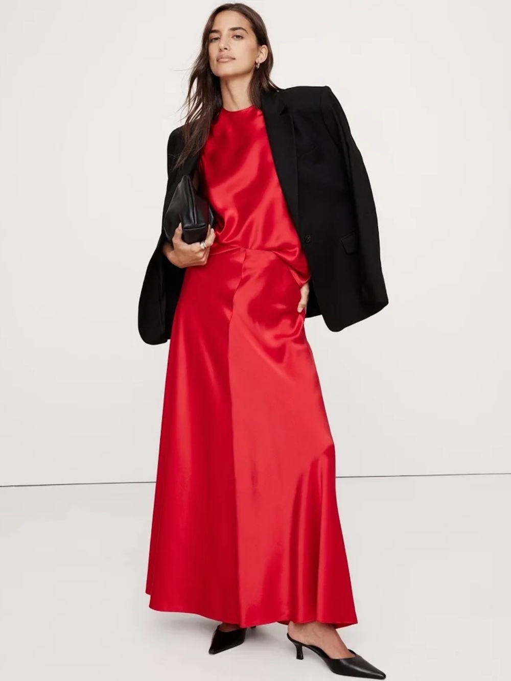 Banana Republic Bias-Cut Silk Midi Skirt